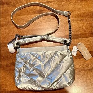 NWT Pink Haley Silver Crossbody Bag Retail $98
